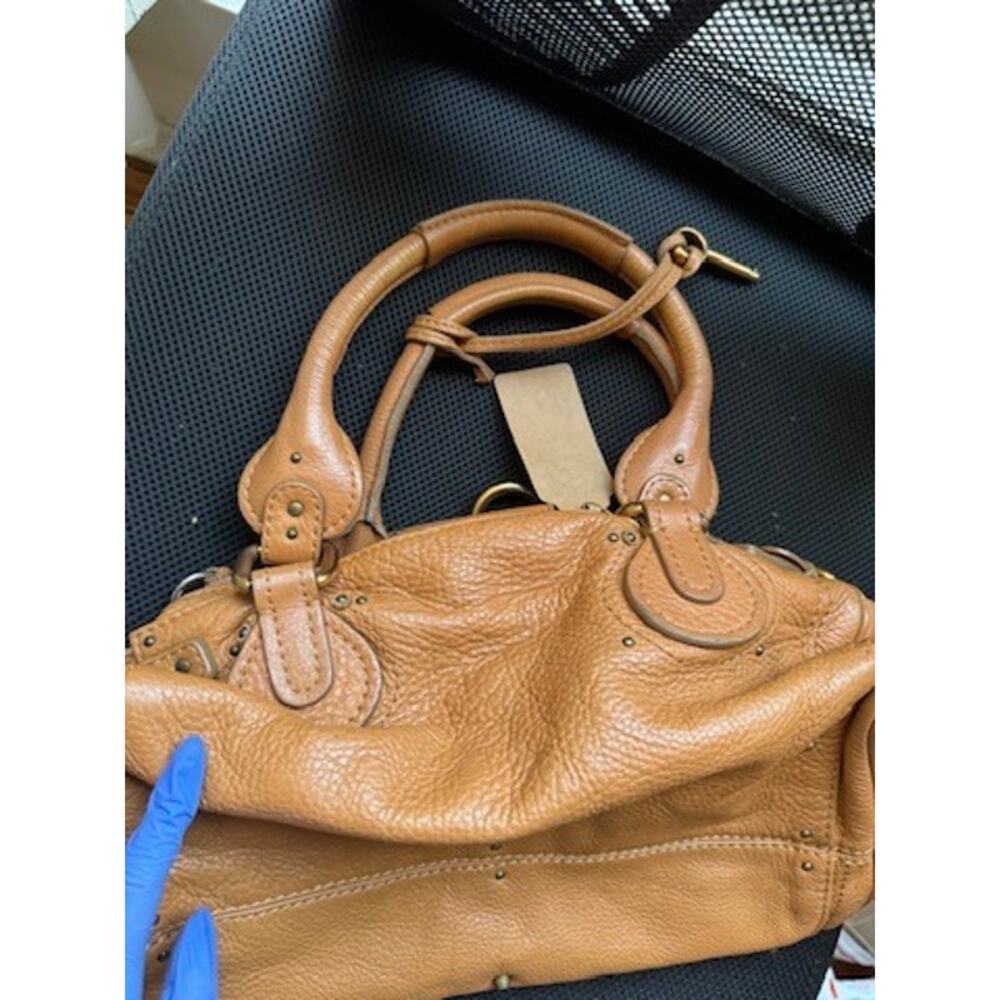 Chloé Paddington Leather Satchel Bag Tan/Brown - Picture 11 of 16